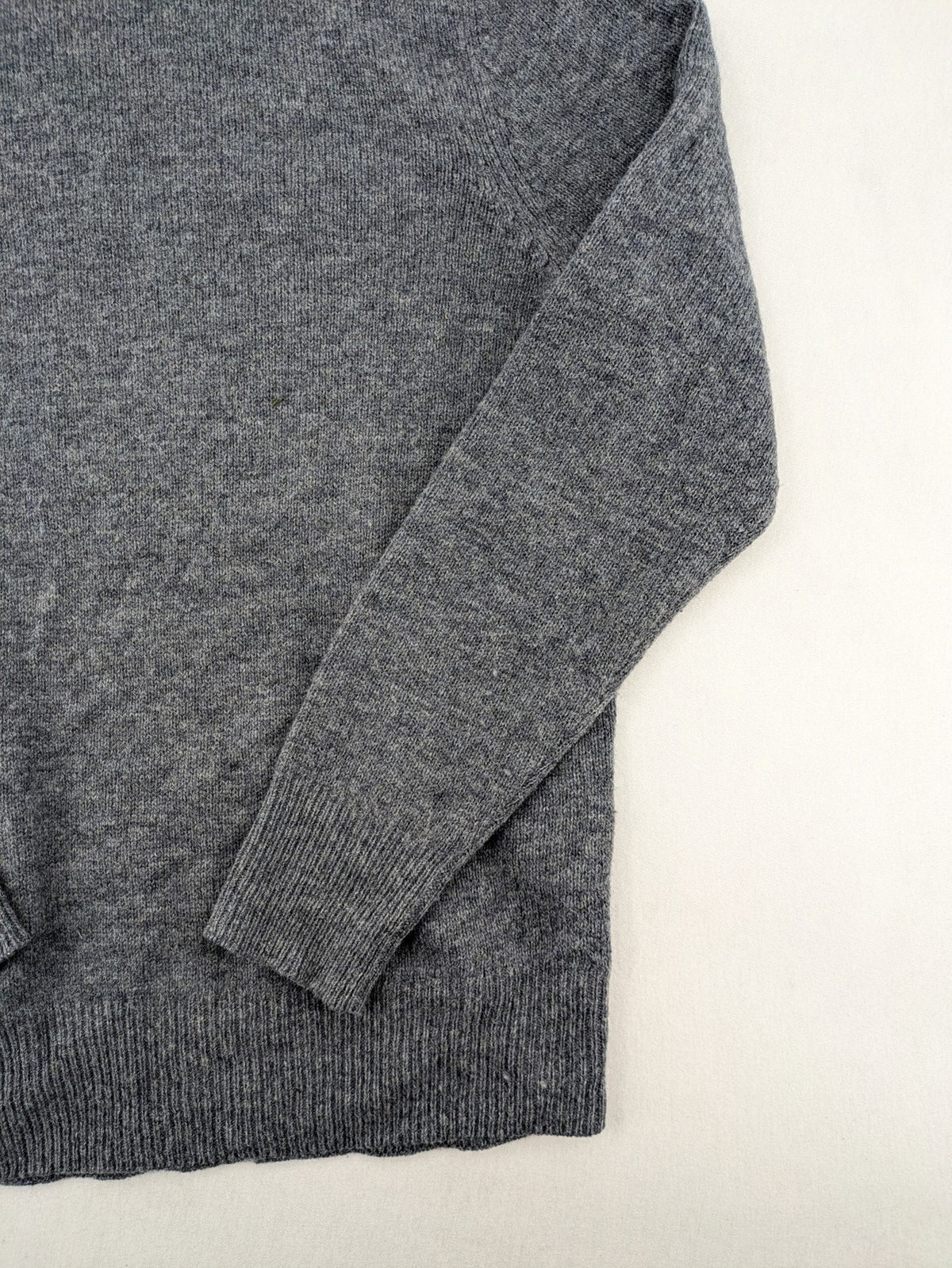 Brookshire grey turtle neck jumper ribbed cuffs and hem soft wool blend