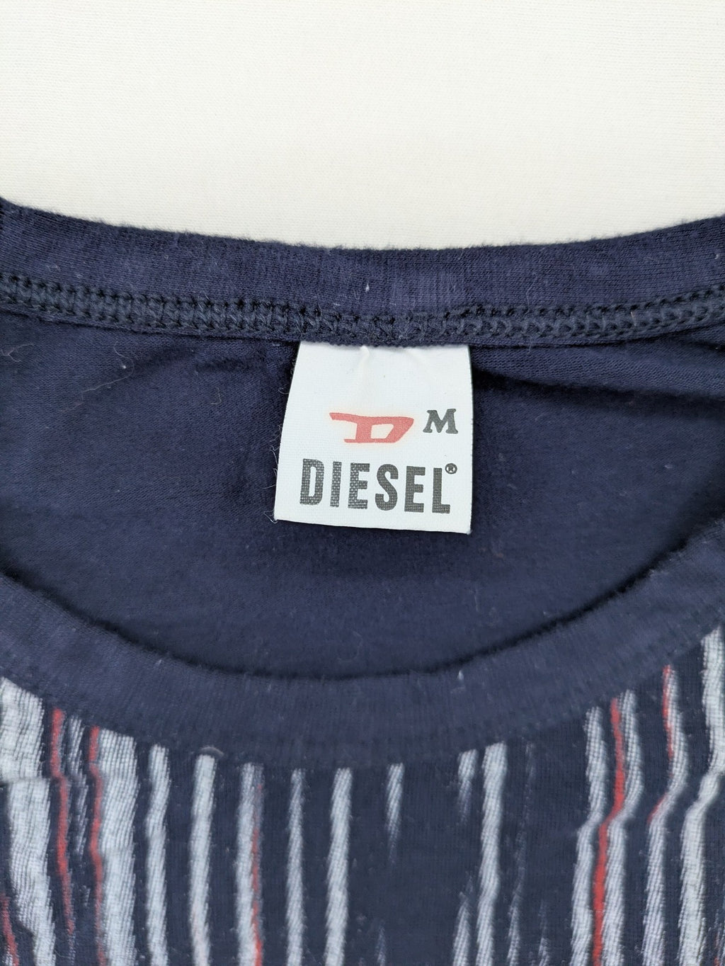 Diesel long sleeve shirt blue with Denim Division logo graphic and classic fit.