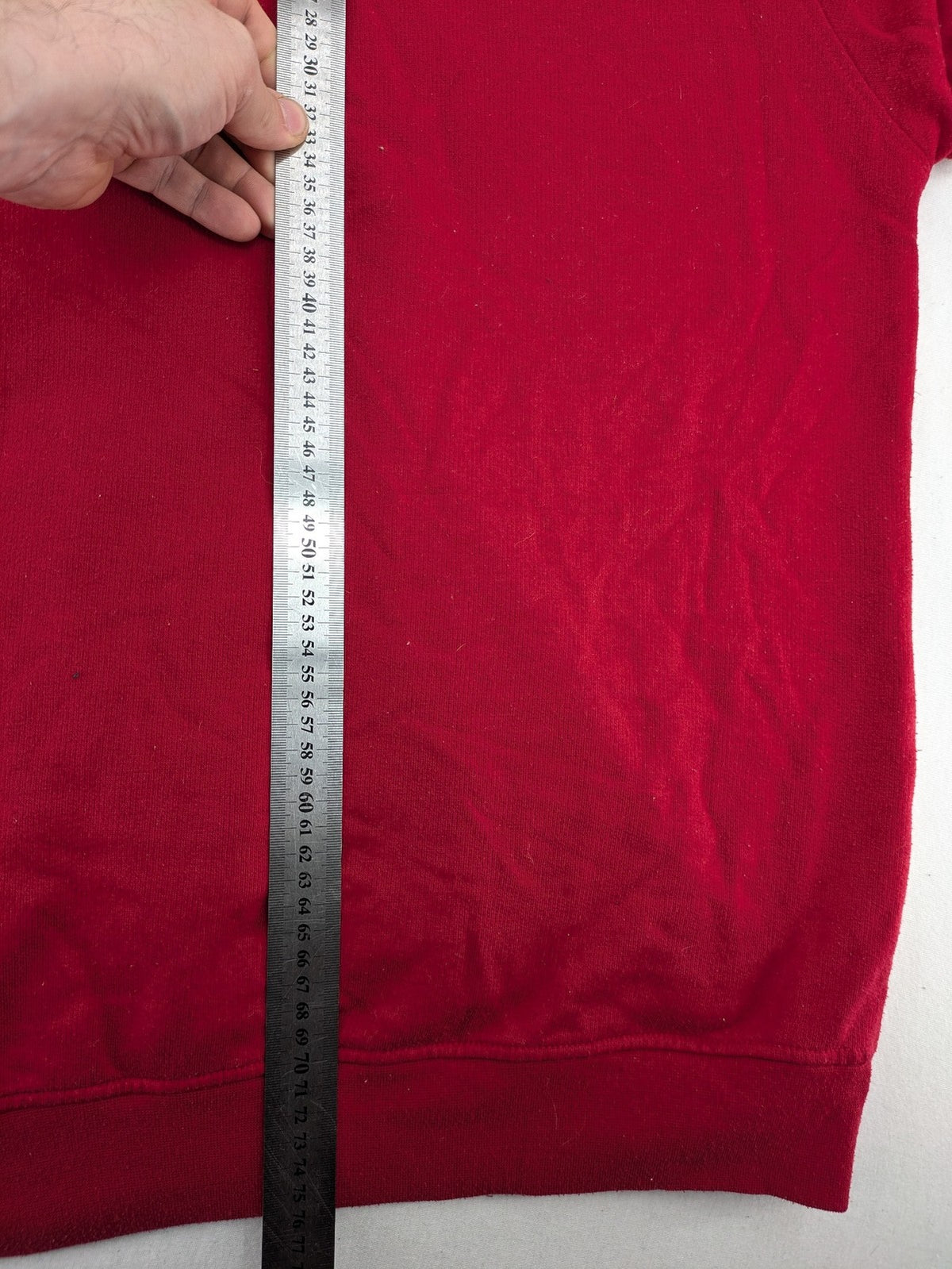Peakstone red hoodie full zip with adjustable hood and two front pockets.
