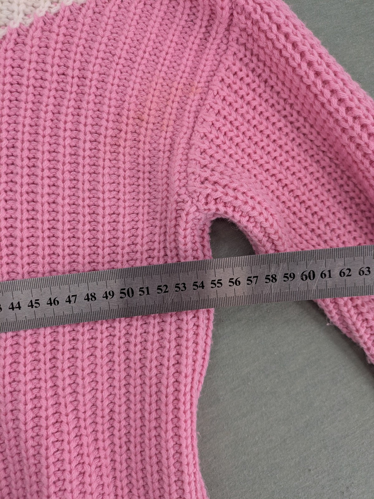 Sincerely Jules orange and pink colorblock turtle neck jumper with soft acrylic fabric.