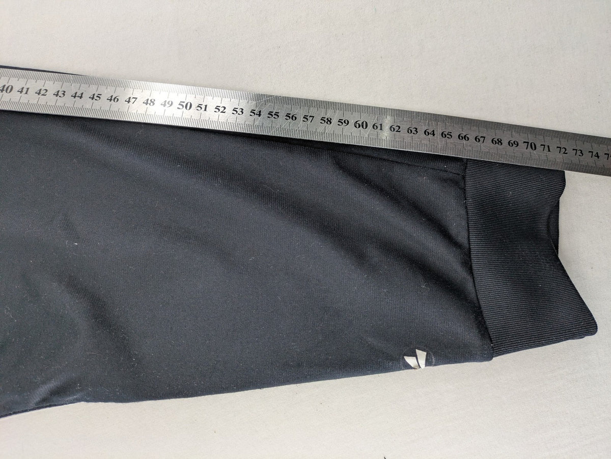 Jako black jogging pants with elastic waistband and ribbed ankle cuffs.