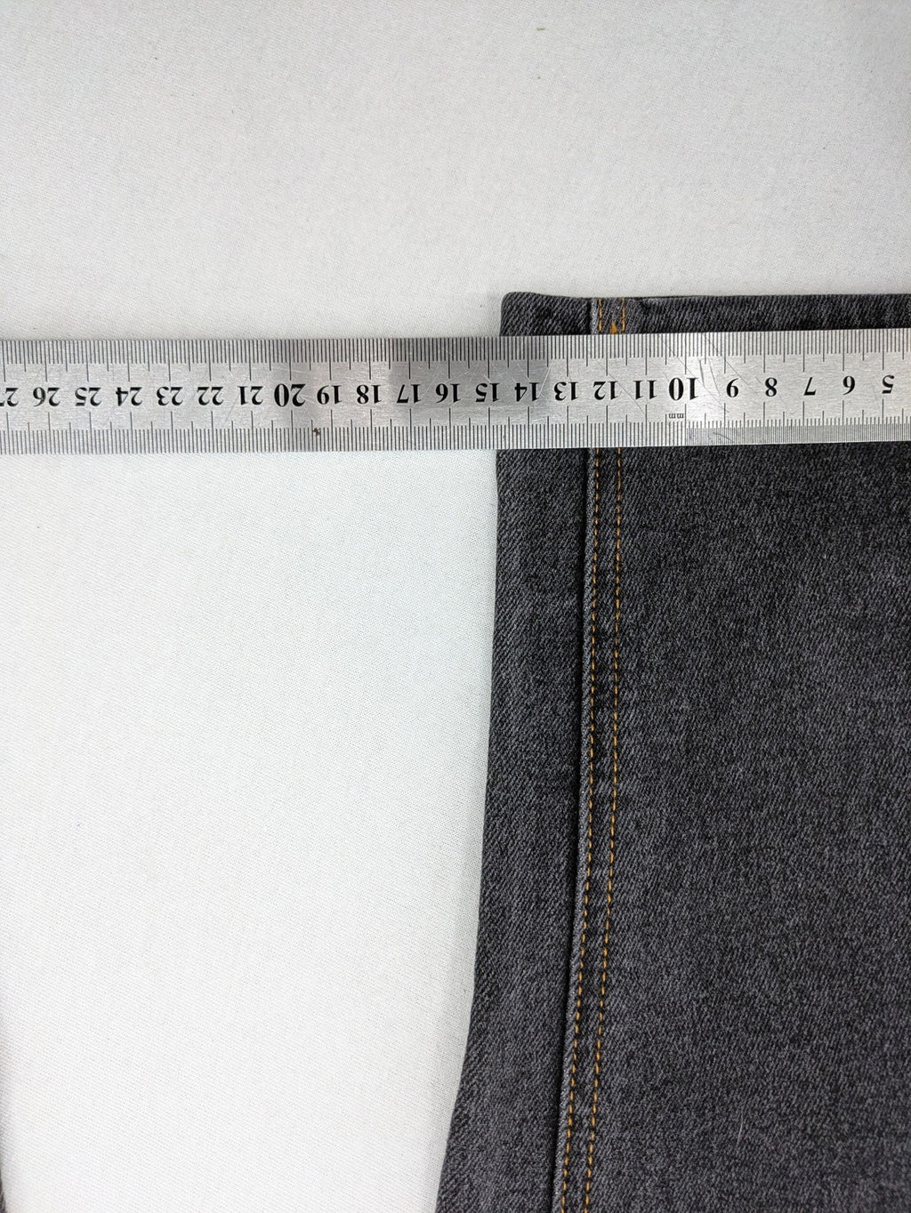 john baner grey high waist mom jeans classic 5-pocket design with contrast stitching