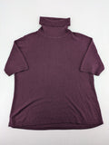Mark Adam burgundy turtle neck jumper short sleeves soft knit material