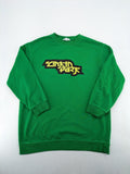 Linkin Park green sweatshirt featuring iconic band logo and classic crew neck design.