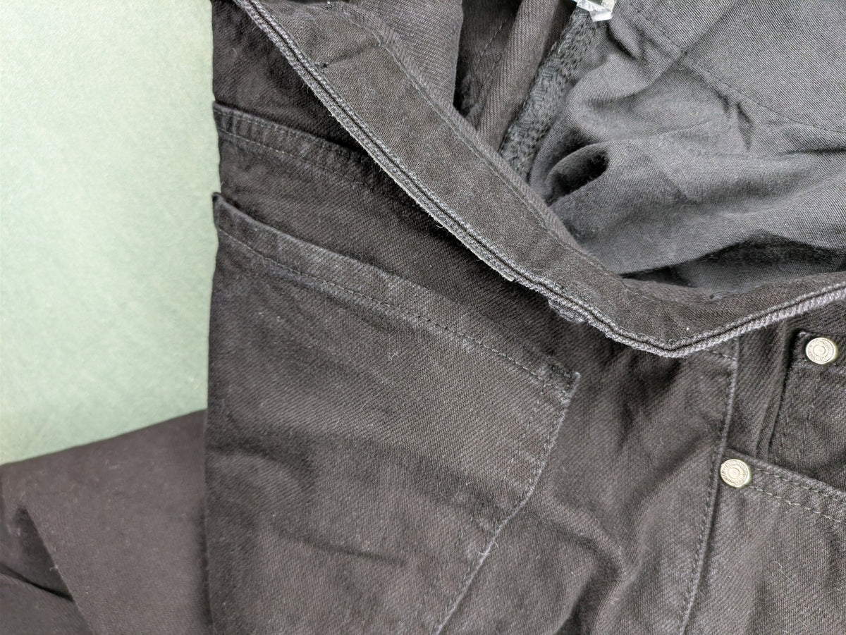 Boohooman grey straight jeans classic five-pocket design button fly 100% cotton denim