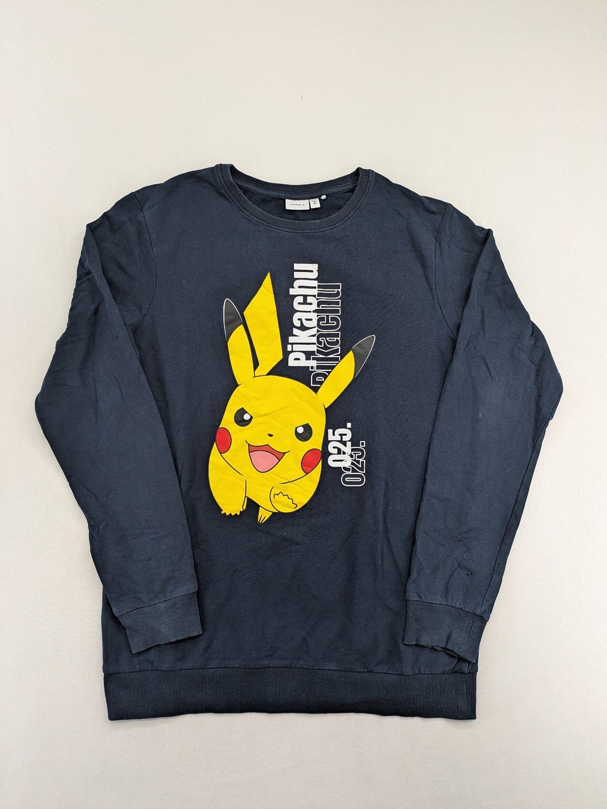 name it turtle neck jumper dark blue large Pikachu graphic print 2022