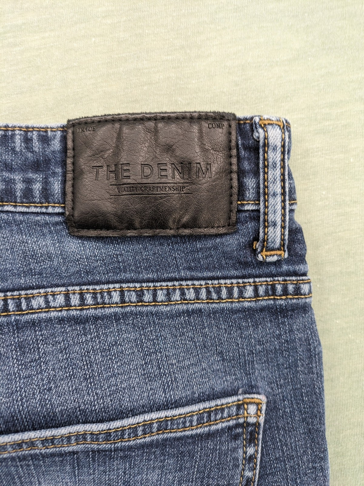 C&A blue straight jeans with thermo lining and classic denim look, W38 L30.