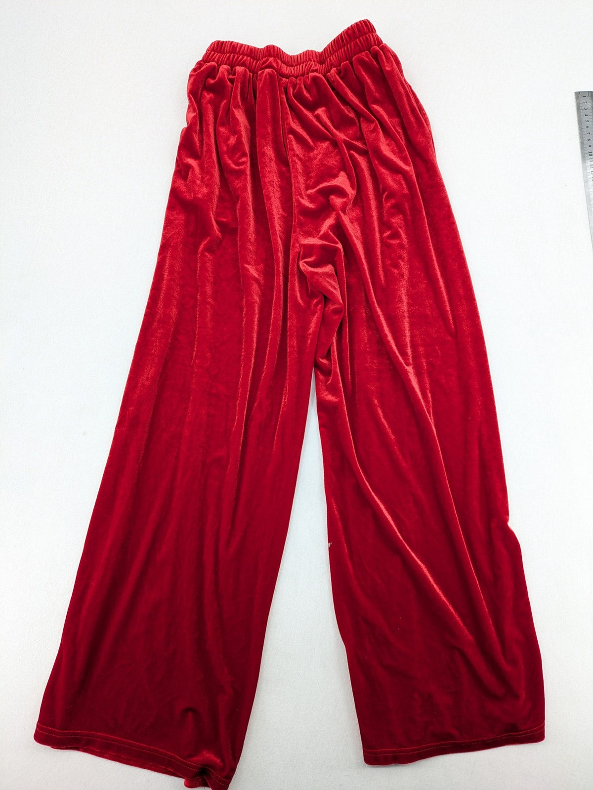 SHEIN red loungewear set velvet fabric with white collar and "Collision 18" graphic.