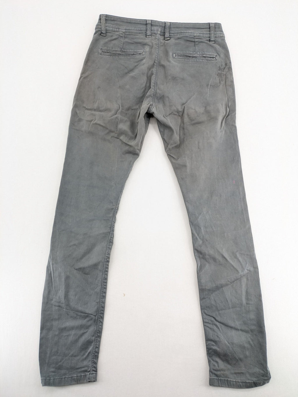 Money grey chino pants slim fit cotton stretch made in Italy with button closure.