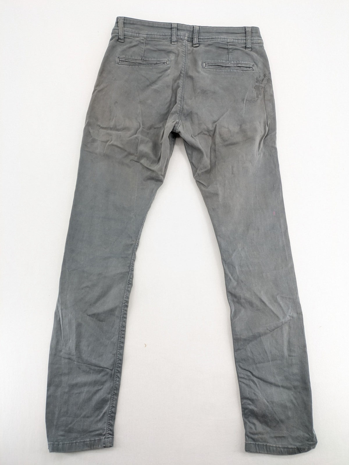 Money grey chino pants slim fit cotton stretch made in Italy with button closure.