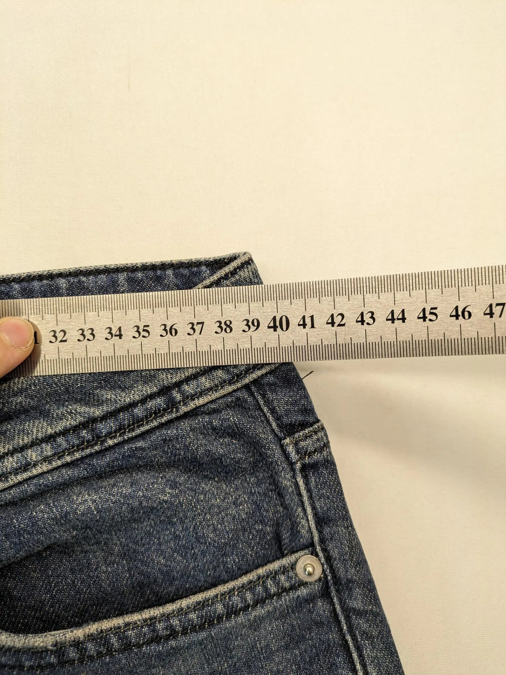 Only & Sons blue straight jeans with classic 5-pocket design and button fly.