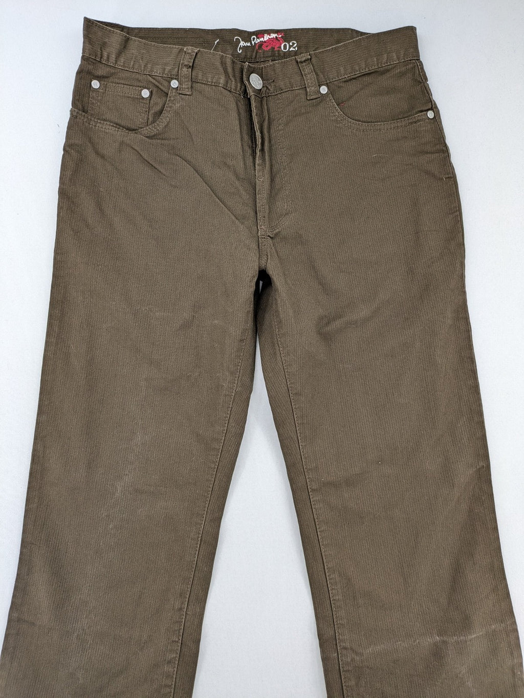 Jan Paulsen khaki straight jeans 5-pocket design soft corduroy material