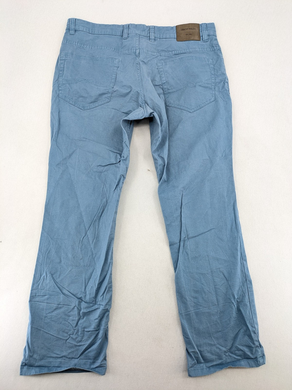 C&A blue chino pants regular fit 5-pocket design with zipper, made of cotton stretch.