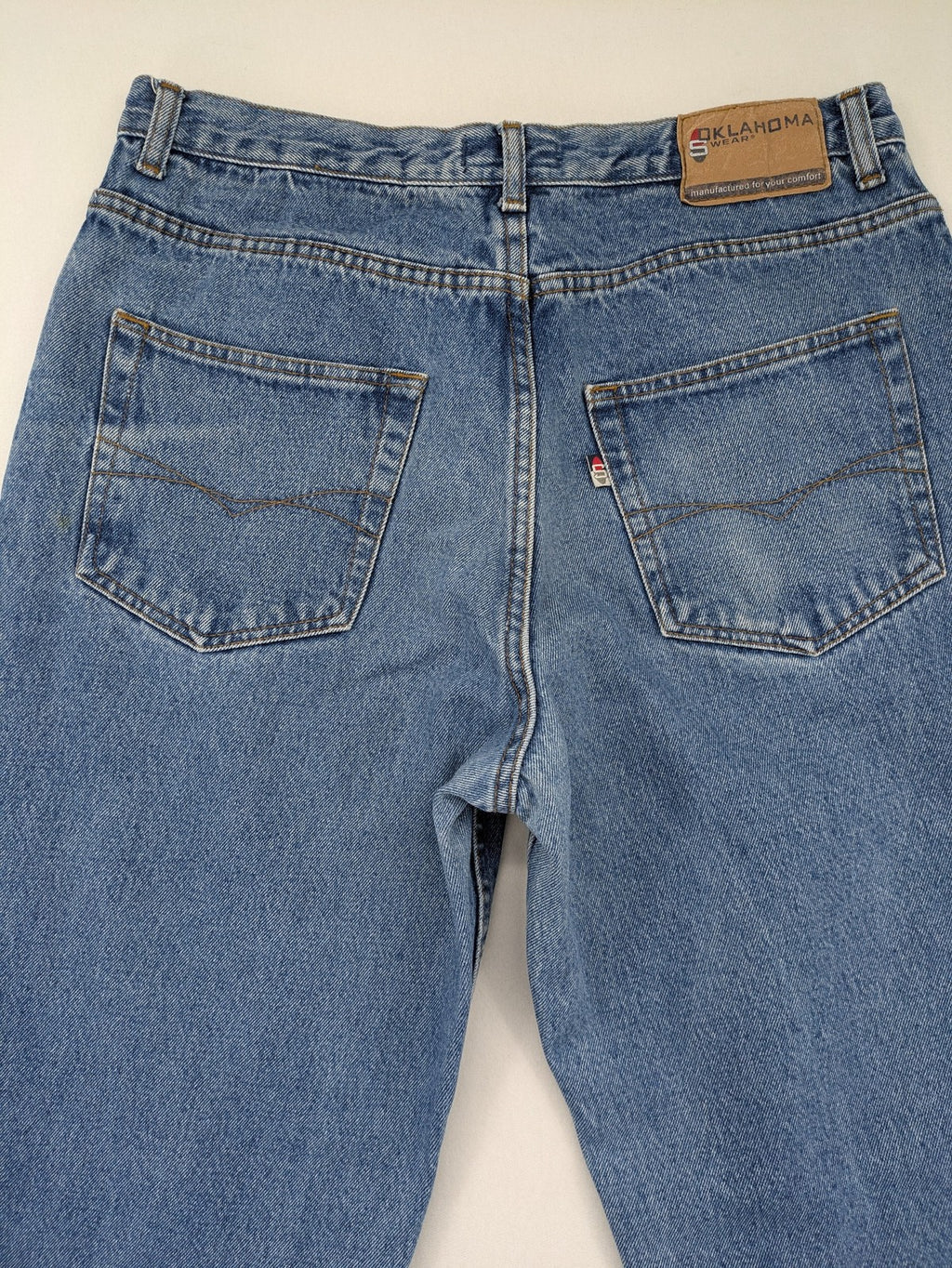 Oklahoma Wear blue straight jeans 5-pocket design durable cotton regular fit