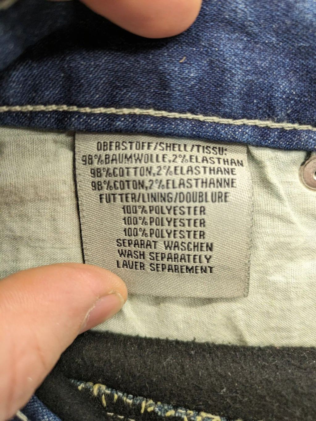 Eagle N°7 blue straight jeans with five-pocket design and soft thermal lining.