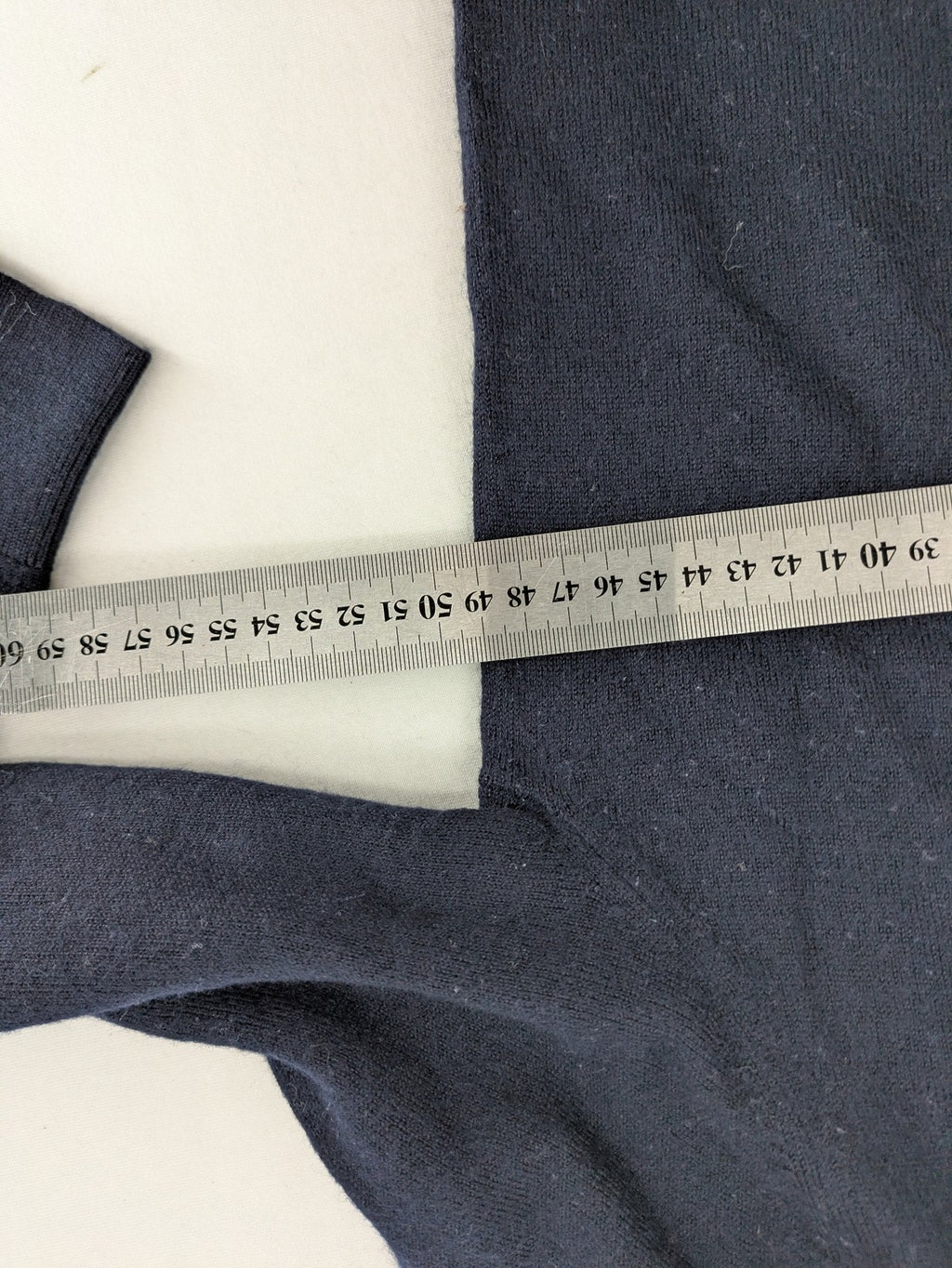 Christian Berg navy turtle neck jumper with ribbed cuffs and high wool blend.