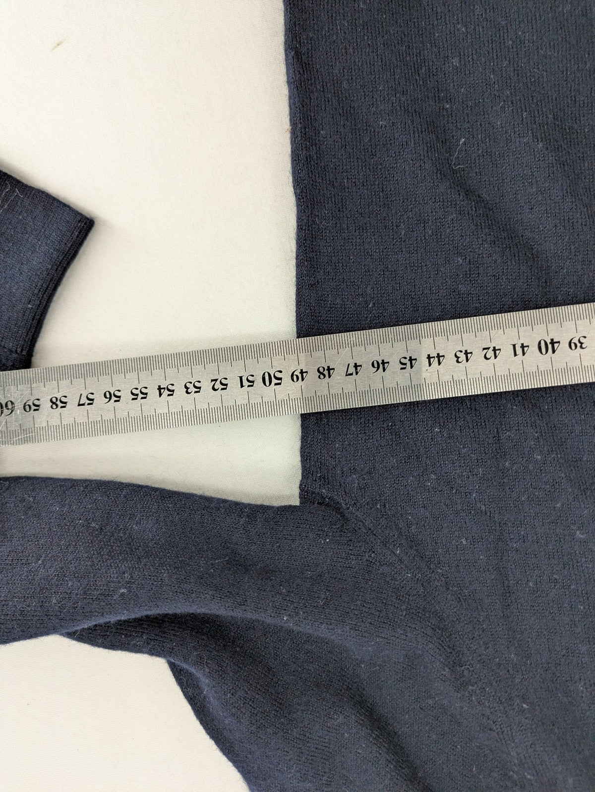 Christian Berg navy turtle neck jumper with ribbed cuffs and high wool blend.