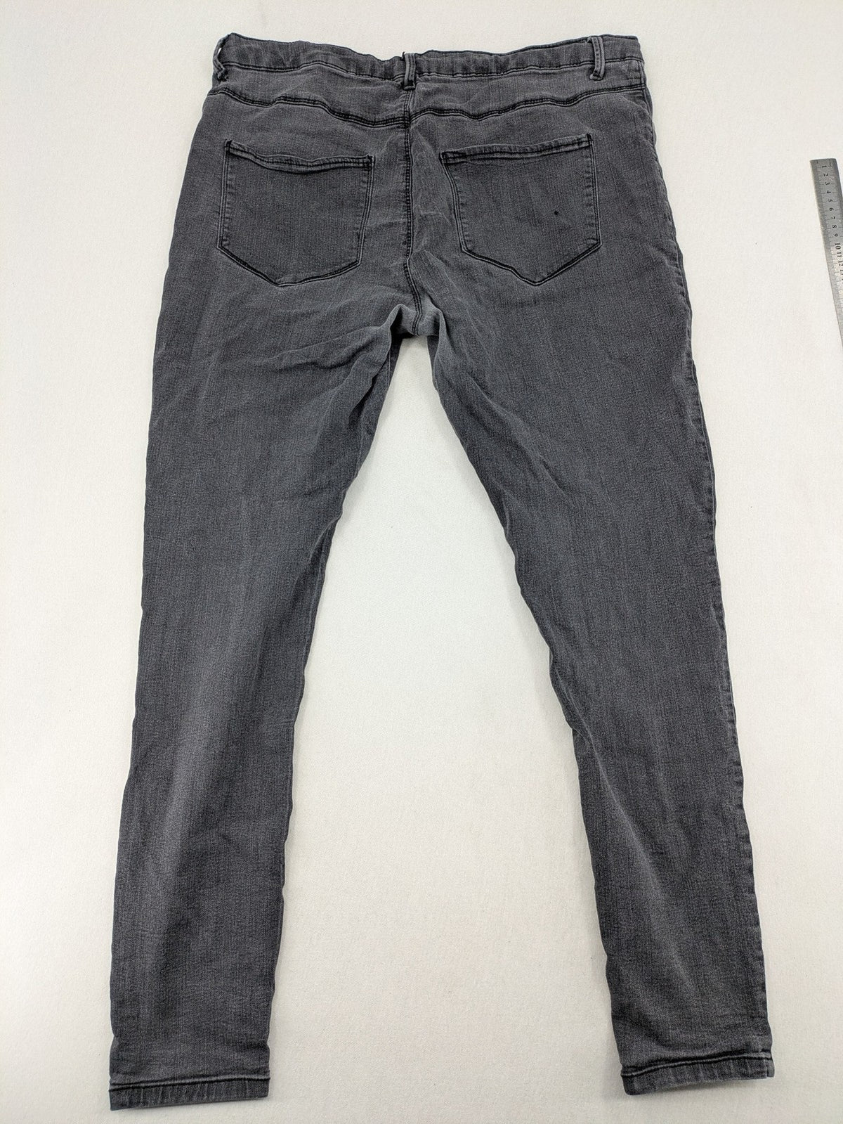 ONLY Carmakoma grey skinny fit jeans with subtle washed look and stretch denim material.