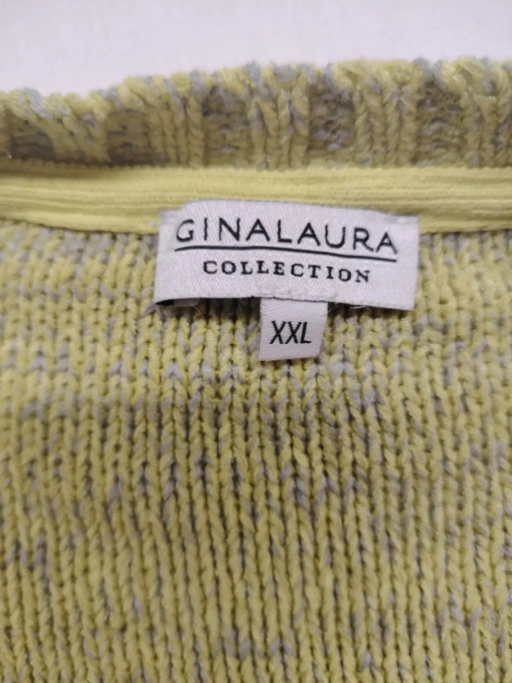 GINA LAURA black and grey ombre turtle neck jumper with V-neck and textured knit.